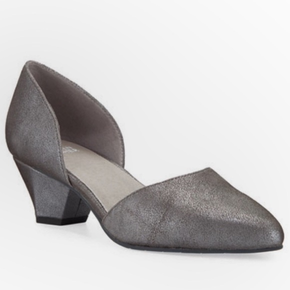 Eileen Fisher Rumi D’Orsay Metallic Leather Pumps - Picture 1 of 6
